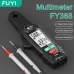 FY368 Digital Clamp Multimeter AC DC Voltage Current Resistance Frequency Capacitance Temperature Tester Non Contact Voltage Test Live Wire Judgment LCD Backlight Auto Power Off