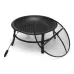 KingSo 26 inch Fire Pit for Outdoor Round Wood Burning Fire Pit Bowl with Mesh Screen and Fire Poker