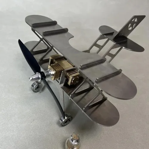 NikolaToy Mini Stirling Engine Upgraded Model Aircraft DIY Assembly Kit Creative Desktop Ornaments Decoration Science Discovery Toys