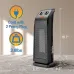 US Direct ECOWELL 18" Tower Heater for Indoor Use, 1500W Fast Heating Ceramic Electric Heater with Thermostat, 3 Modes, Tip-Over Protection, 60 Oscillating Portable Space Heater for Office Bedroom EHT180