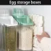 Multi-layer Foldable Anti-drop Egg Organizer Tray with Lid and Handle Egg Holder For Refrigerator-Stackable Egg Storage Container for 24 Eggs Refrigerator Door