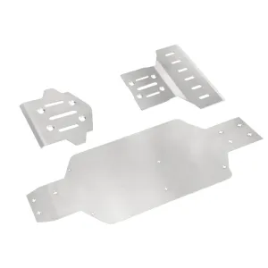 Upgraded Metal Parts For MJX 7303 RC Car 304 Stainless Steel Front and Rear Bumper Guards/Chassis Guards Vehicle Models Accessories