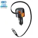 IBD IBD-358 1U2C 75W Multi-Port Car Charger with Retractable Cable Fast Charging for iPhone Phone Laptop