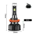 WEKEOLF Car LED Headlight H4/H7/H11/9005/9006 IP68 Waterproof High Brightness 360 Adjustable Car Lighting V2T