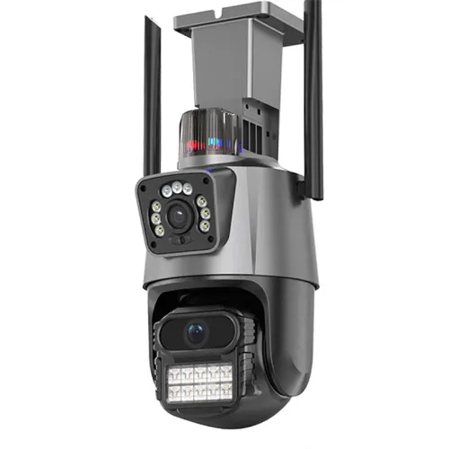 6MP 3K PTZ WiFi Camera Dual Lens Screen Intelligent Night Vision Motion Detection Two Way Intercom Record Playback CCTV Surveillance Security Camera ICSEE App