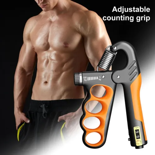 KALOA5-100KG Adjustable Hand Grip Strength Trainer Mechanical Counter Forearm Exerciser Power Strengthener for Gym Fitness Equipment with Counting Function