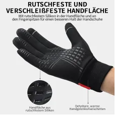 Xanes Winter Warm Bike Gloves Men Women Anti Slip Touch Screen Gloves Cold Weather Gloves Windproof Waterproof Winter Warm Gloves for Skiing Cycling Skating