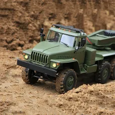 WPL B36-3 Ural 1/16 2.4G 6WD RTR Rc Car Military Truck With Trailer Rock Crawler Vehicle Models Toy Proportional Control