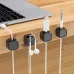 24pcs Magnetic Cable Holder Square Cable Organization Mini Magnetic Cable Clips Self-Adhesive Adjustable Cable Holder Wire Keepe Manager for Home Office Desktop