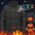 TENGOO HJ-07A Electric Heated Jacket - 7 Heating Areas, Thickening Thermal, Windbreaker, High Neck Coat for Winter Outdoor Sport