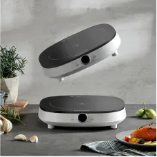 2100W Electric Induction Cooker 9 Gear Heating Timing Waterproof Stir-Fry Cooking Plate Intelligent HotPot Stove Cooktop Cooking Machine