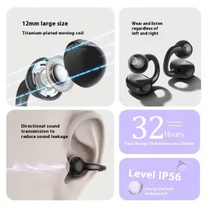 Edifier Comfo Clip Q OWS Earbuds Wireless bluetooth 5.4 Earphone 12mm Titanium-plated Composite Diaphragm Unit AI Call Noise Cancelling 32H Playback Low Game Delay Sports Headphones