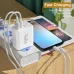 APD-60 60W 3-Port USB PD Charger Dual USB-C+USB-A PD QC3.0 Fast Charging Wall Charger Adapter EU Plug US Plug for iPhone 12 13 14 14Pro 14 Pro Max for Huawei Mate50 for Samsung Galaxy S23 for Redmi K60