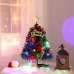 Christmas Tree With LED Lights 50cm Christmas Tree With Hanging Ornaments Star Tree Decorations Table Decorations for Office Home Kitchen