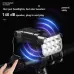 3 in 1 Multifunctional Bike Headlights 12 LEBeads 500Lm Brightness 140dB Bell Alarm 1800mAh Battery Display Power Bank IPX65 Waterproof USB-Rechargeable 360-degree Adjustment Bicycle Front Light for Night Cycling