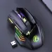 Wireless Gaming Mouse USB IMICE GW-X7 3200DPI Wired/Dual Mode BT+2.4G Rechargeable 7 Keys Silent Mouse 7-color Breathing LED