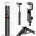 Q12S Portable Wireless bluetooth Phone Telescopic Selfie Stick Tripod with Filling Light Multifunctional Mobile Phone Gimbal for iPhone Huawei Xiaomi Android
