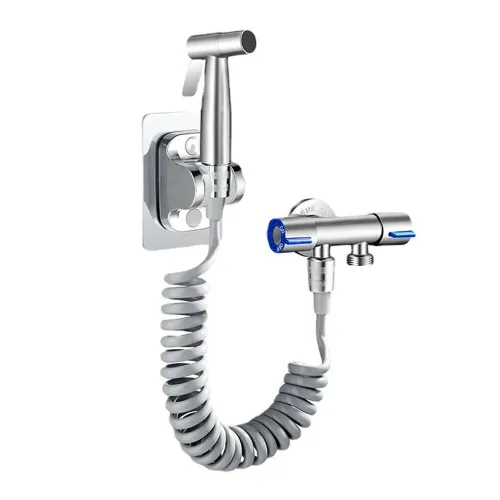 Handheld Bidet Sprayer Set 304 Stainless Steel Sprayer Shower Toilet Bidet Faucet Nozzle Self Cleaning