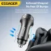 ESSAGER ES-CC25 108W 3-Port USB PD Car Charger Adapter USB-A+2USB-C PD3.0 QC3.0 Support FCP AFC iP2.4 Fast Charging with Blue LED for iPhone 16 16 Pro 15 14 13 12 Pro Max for Huawei Pura 80 Ultra for OPPO for SAMSUNG for XIAOMI