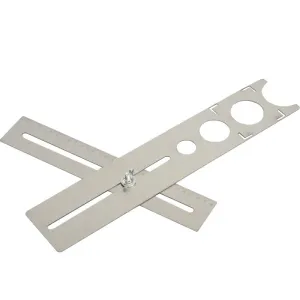 Adjustable Tile Hole Locator Stainless Steel Multi Hole Drill Guide Tool 360 Degree Positioning for Ceramic Marble Glass Floor Installation