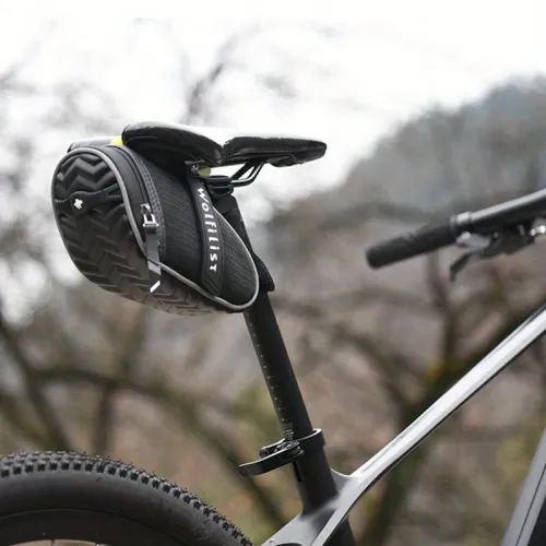 Wolfilist Bike Saddle Bag 0.5L Large Capacity Waterproof 0.2kg Lightweight Bicycle Seat Bag Package for Mountain Road Bike