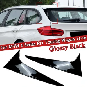 1Pair Rear Window Spoiler Side Wing For BMW 3 Series F31 Touring Wagon 2012-2018