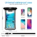 Fonken IPX8 Waterproof Phone Case with Lanyard Full Touch Screen Clear Dry Bag for Up to 6.5 Inch Phones Swimming Beach Snorkeling Underwater Photography Protection