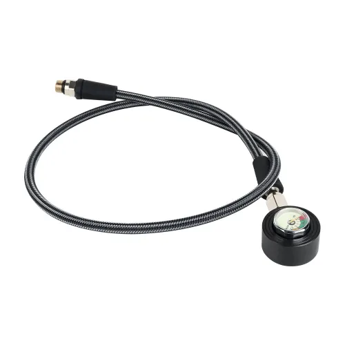 DIDEEP Diving Residual Pressure Gauge Residue Tube Woven Carbon Fiber Luminous Pressure Gauge Bcd Regulator High Pressure Tube