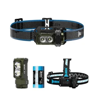 Wuben E7 1800lm Ultra-Compact and Lightweight LEHeadlamp & Flashlight With 18350 Battery High Lumen Recheargeable Mini Torch Light LEHeadlight