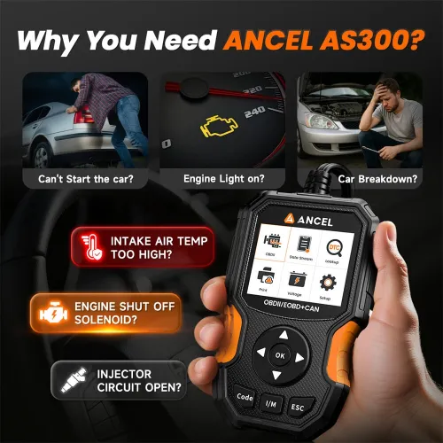 ANCEL AS300 OBD2 Car Diagnostics Tool Full OBDII Scanner Code Reader Automotive Scanners