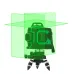 MUSTOOL 3D Green Auto Laser Level 12 Lines 360 Horizontal & Vertical Cross Build Tool Measuring Tools with 2 Batteries