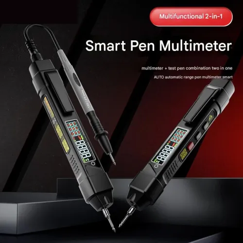 CZDANG CZD03B Pen Type Multimeter 600V AC/DC Voltage 40M Resistance 4mF Capacitance 10MHz Frequency NCV Live Wire Detection Backlit Display Auto Power Off