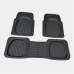 3pcs Deep Dish Heavy Duty Rubber Car Floor Mats Trim to Fit All Weather Protection for SUV Truck Van High-Quality PVC