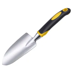 Garden Trowel Hand Shovel with Soft Rubberized Non-Slip Ergonomic Handle for Planting Transplanting, Weeding, Moving and Smoothing Soil-Gardening Gift (Shovel)