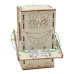 Wooden DIY Electric Powered Coin Eating Robot Puzzle Assembly Technology Small Production Creative Invention Mechanical Science Toy