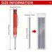 Refillable Carpenter Pencil Set Woodworking Marking Pen Deep Hole Marker High Precision Mechanical Pencil for Accurate Craftsmanship and Drafting Essential Tool for Engineers Carpenters and Architects