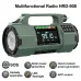 Hanrongda HRD-908 Hand Crank Emergency Radio with SOS Alarm LED Flashlight bluetooth Speaker Solar Powered Radio Portable Radio for Home Outdoor