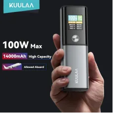 KUULAA KL-YD78 100W 14000mAh Smart Display Power Bank External Battery Power Supply with 1 Input & 2 Outputs Support PD QC AFC SCP Fast Charging for iPhone 16 16 Pro 15 14 13 Pro Max for Xiaomi 15pro for Samsung Galaxy S25 Ultra