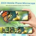 200x Mobile Phone Microscope with LED Light Macro Lens Manual Focus CPL Filter High Magnification Portable for Smartphone Camera
