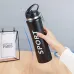 IPRee 600ml Double Wall Stainless Steel Insulated Sports Water Bottle, Leakproof Portable Vacuum Flask for Outdoor Hiking