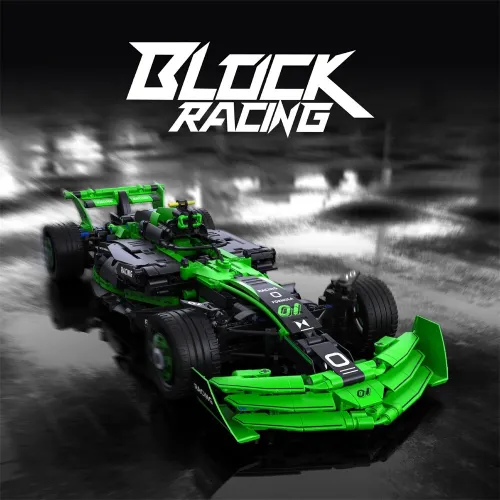 TUOMU T4018 Building Blocks Car Racing Series 1/12 Scale C24KS F1 Formula Assembly Kit Kids Gift