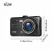 1080P HD Driving Recorder with 4-inch IPS Touch Screen Aluminum Alloy Material Front and Rear Dual Recording Dash Camera