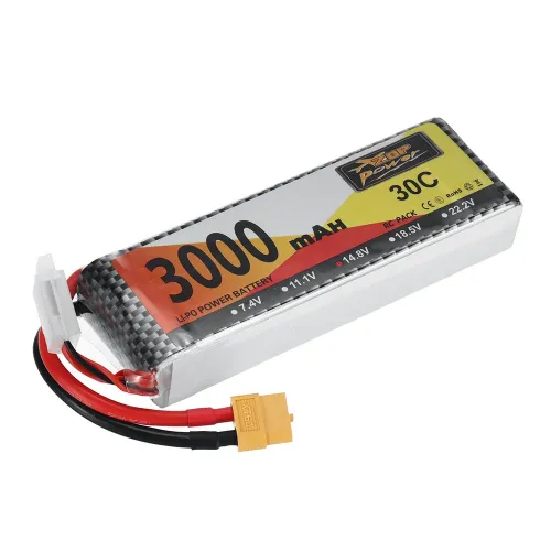 ZOP Power 14.8V 3000mAh 30C 4S LiPo Battery XT60 Plug for RC Drone