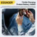 ESSAGER F779 45W 2-Port USB PD Car Charger Adapter with Integrated Type-C Retractable Cable+USB-A+USB-C PD3.0 QC3.0 Support PPS AFC FCP Apple2.4A Fast Charging for iPhone 17 17Pro Max 16 15 14 for Xiaomi 17pro for SAMSUNG for VIVO