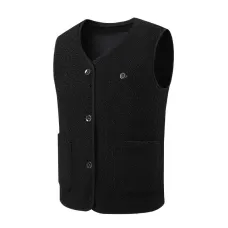 TENGOO HV-16Heating Vest 16 Heating Areas Teddy Fleece Wram Comfortable Vest Self Heating Vest Usb Electric Thermal Vest Jacket
