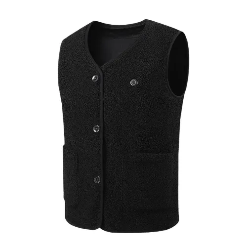TENGOO HV-16Heating Vest 16 Heating Areas Teddy Fleece Wram Comfortable Vest Self Heating Vest Usb Electric Thermal Vest Jacket