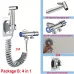 Handheld Bidet Sprayer Set 304 Stainless Steel Sprayer Shower Toilet Bidet Faucet Nozzle Self Cleaning