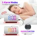 Large Screen Electronic LED Mirror Clock Colorful RGB Display Colorful Night Light Radio Projection Clock Led Electronic Clock Desktop Alarm Clock
