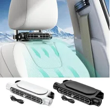 Backseat Cooling Fan Electric Auto Backseat Car Fan Three Adjustable Wind Speeds Cooling Tool for Mini Cars RVs Sedans