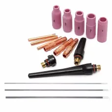 17Pcs TIG Welding Torch Cup Collet Body Nozzle Tungsten Kit WP-17 WP-18 WP-26